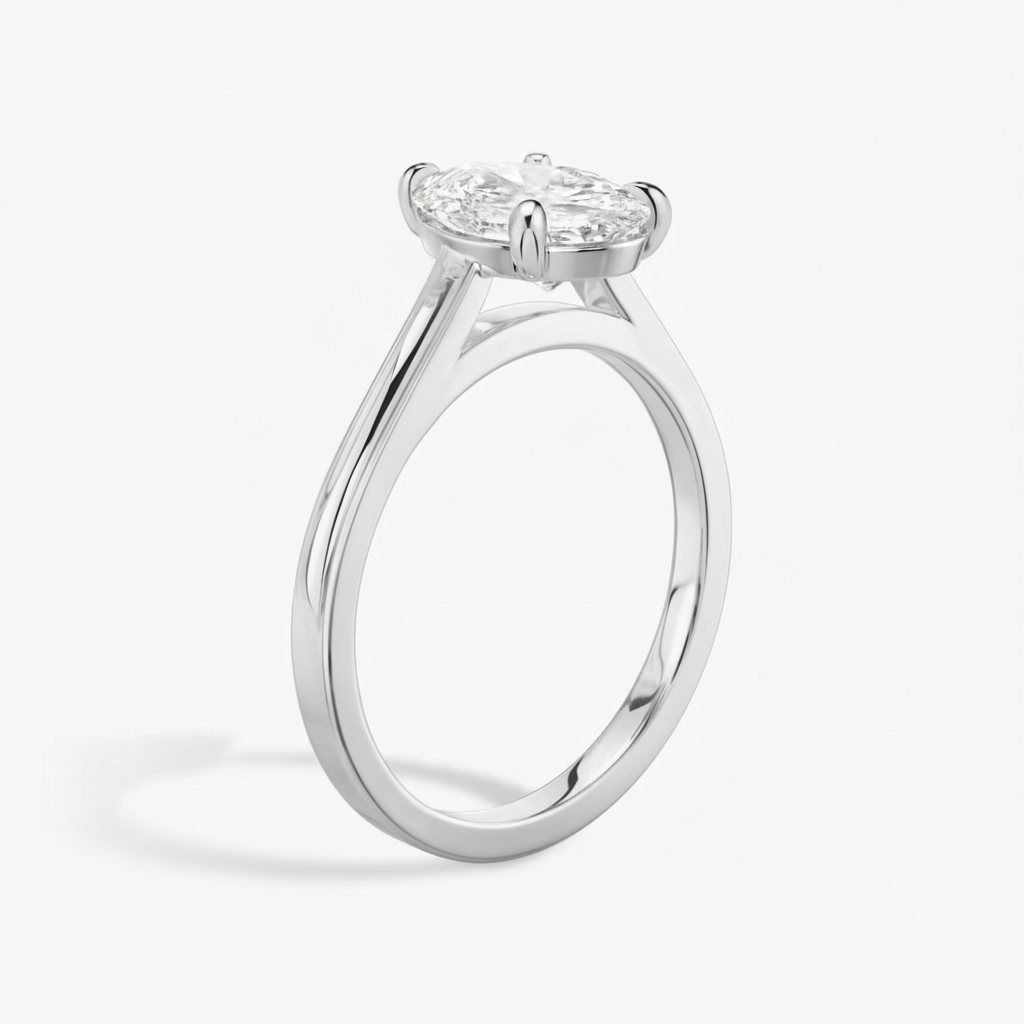 Pear shaped diamond engagement ring