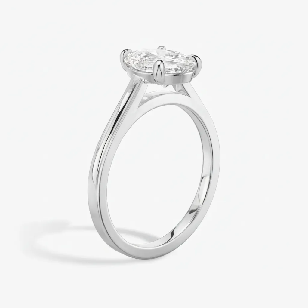 Pear shaped diamond engagement ring