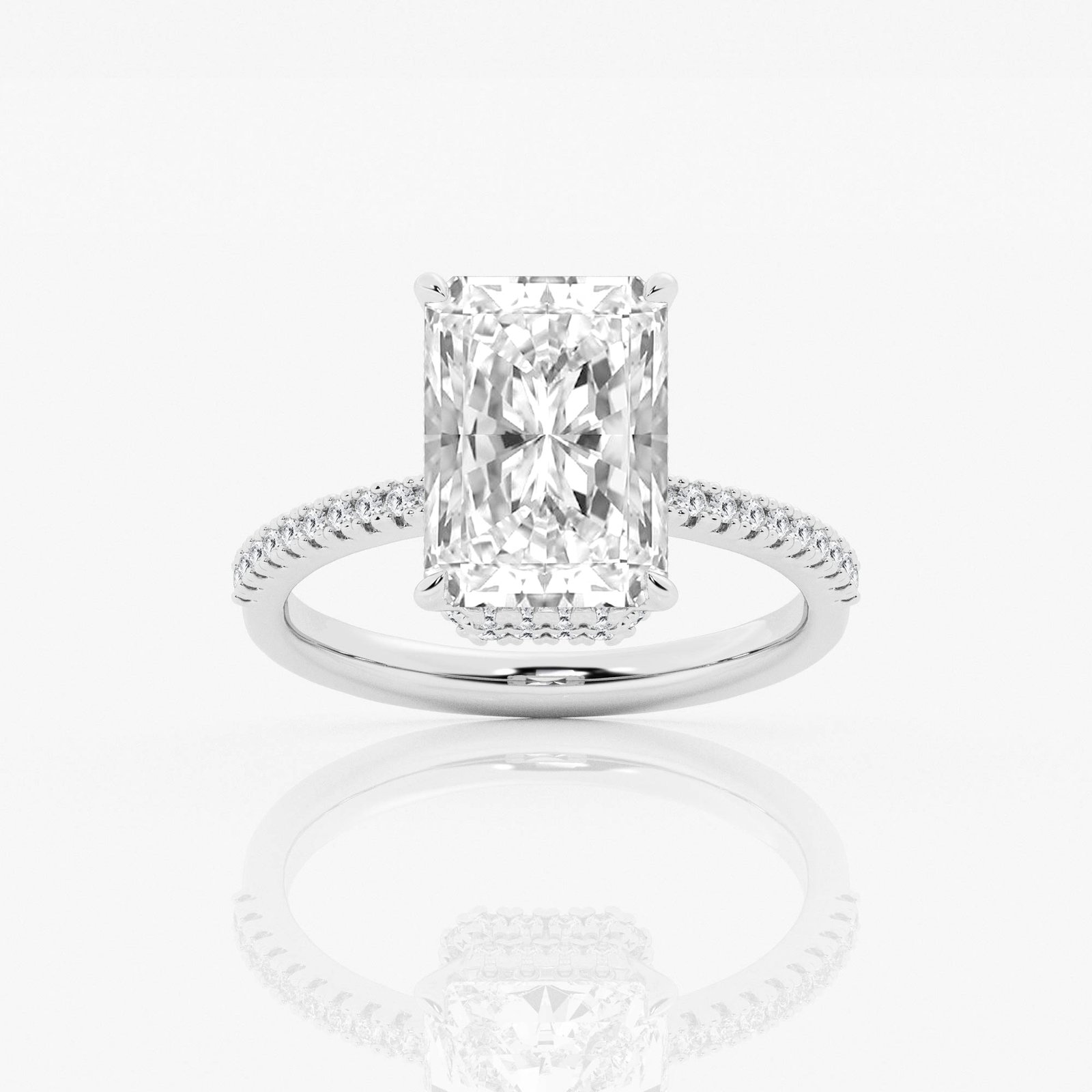 Emerald Double Halo Pavé
