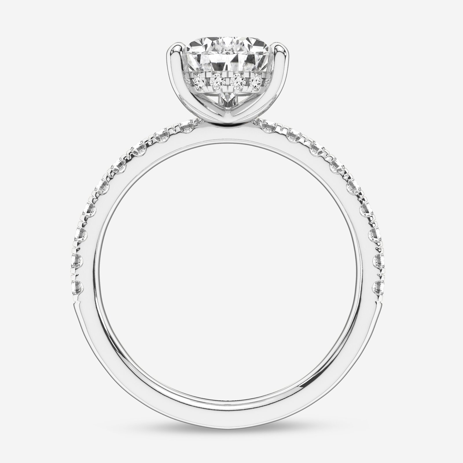 Round Solitaire Full Pavé