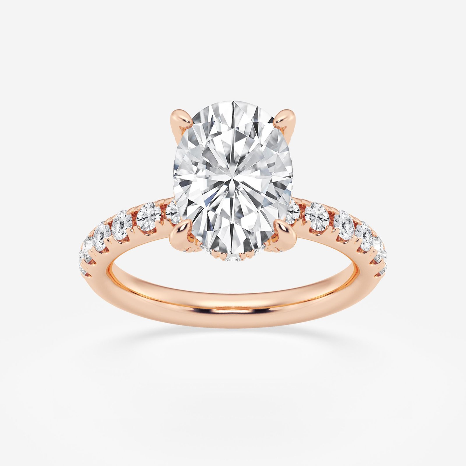 Rose Gold Hidden Halo Solitaire