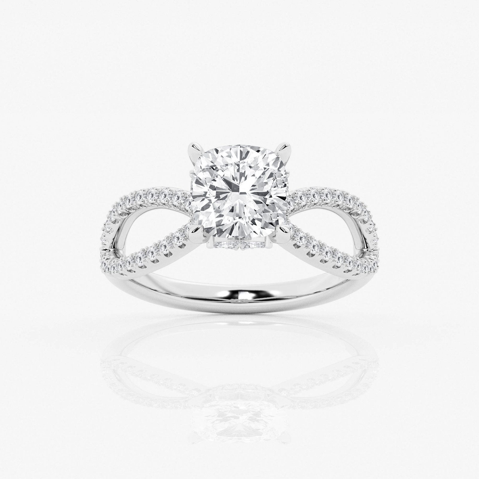 Cushion Infinity Engagement Ring