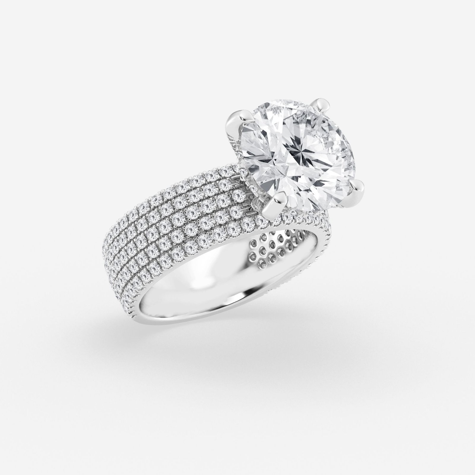 Round Halo Engagement Ring
